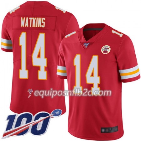 Camiseta Hombre NFL Kansas City Chiefs Sammy Watkins 14 Nike Rojo 100th